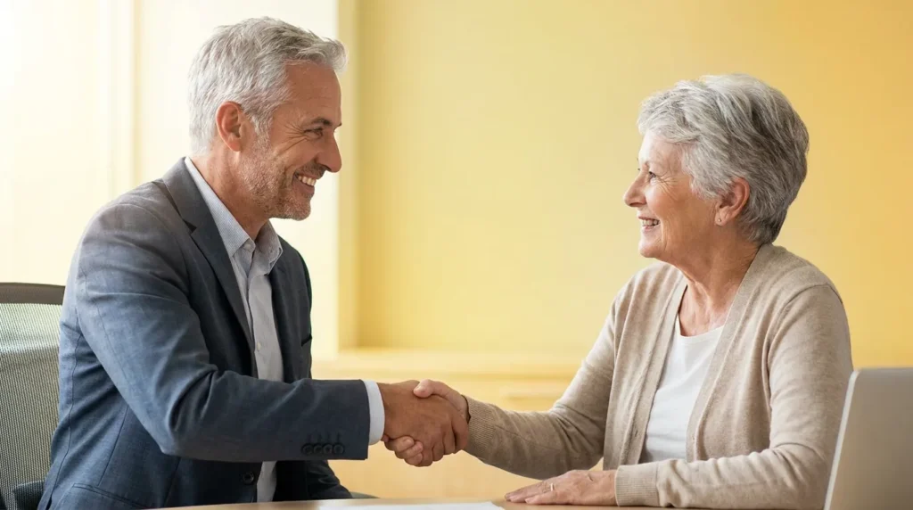 Companian Care Advocate meeting with a neurology practice team member