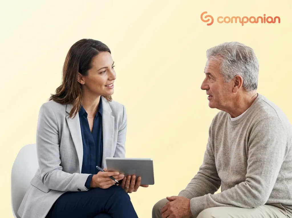 Care Advocate reviewing a chronic care management care plan with a patient