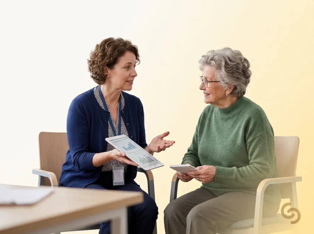 Care Advocate talking with a patient about care management