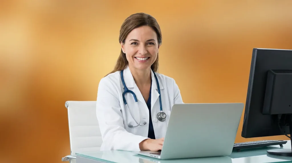 Gastroenterologist working on chronic care management for GI patients