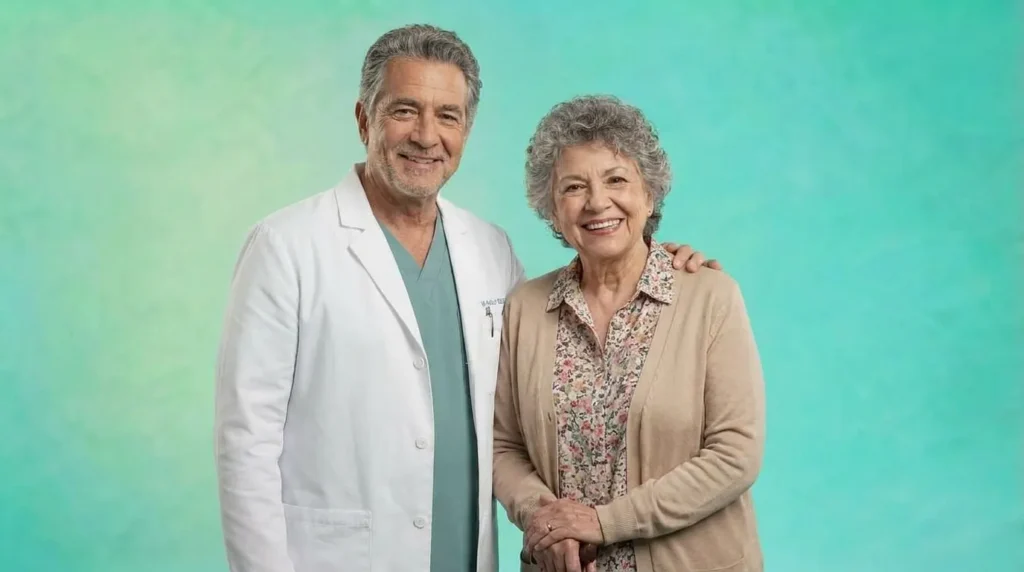 Clinician with an older patient in a chronic care management program