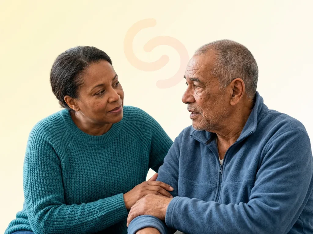 Patient reviewing their care plan with a Care Advocate, chronic care management