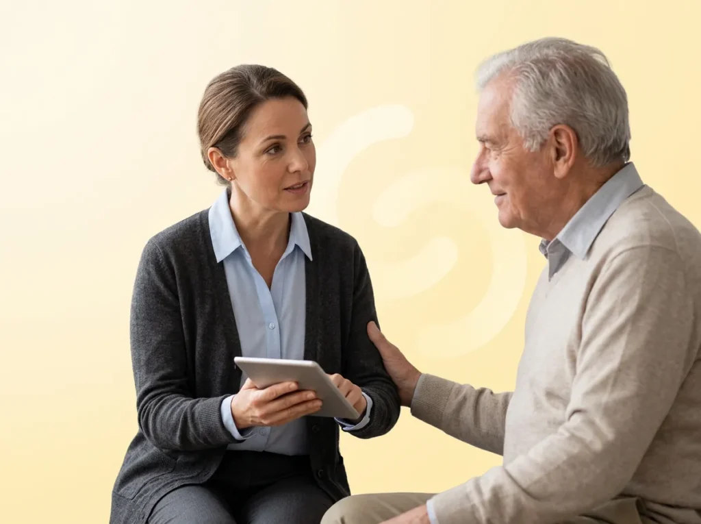 Care Advocate checking in with a patient between visits, principal illness navigation